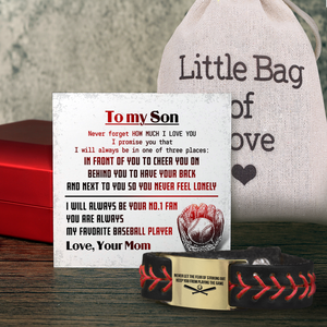 Personalized Baseball Bracelet - Baseball - To My Son - From Mom - How Much I Love You - Gbzj16011