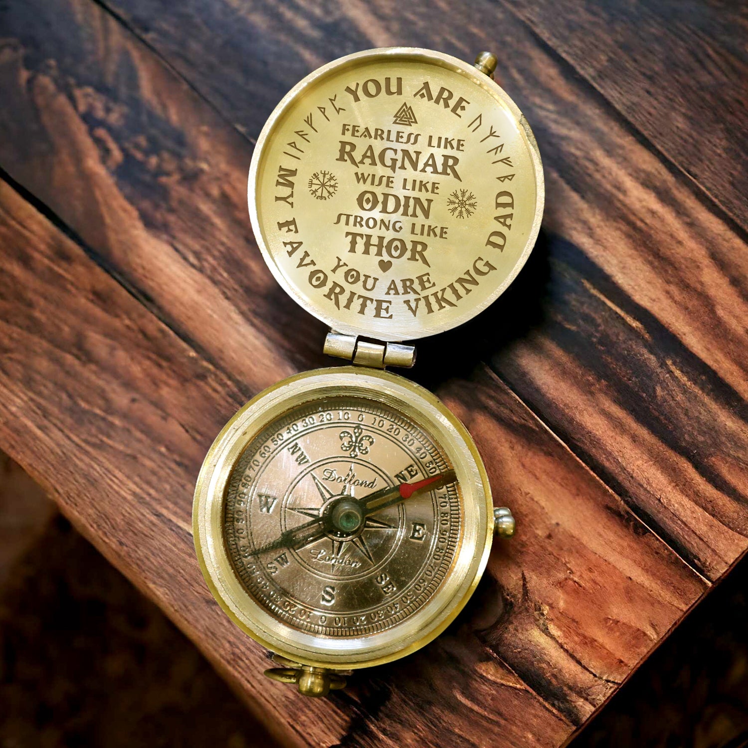 Engraved Compass - Viking - To My Dad - You Are My Favorite Viking Dad - Gpb18041