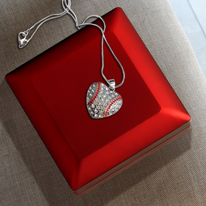 Baseball Heart Necklace - Gnd00000