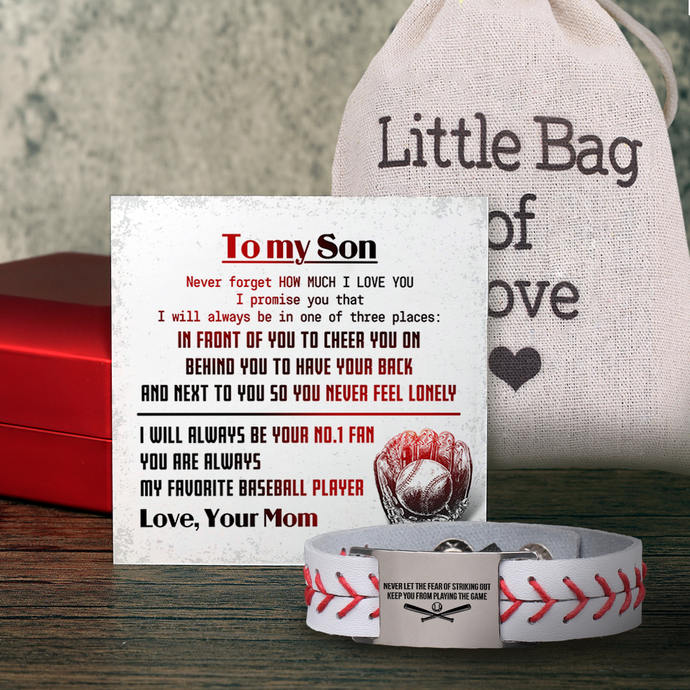 Personalized Baseball Bracelet - Baseball - To My Son - From Mom - How Much I Love You - Gbzj16011