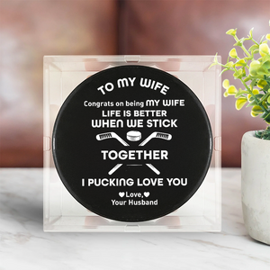 Personalized Hockey Puck - Hockey - To My Wife - Congrats On Being My Wife - Gai15018