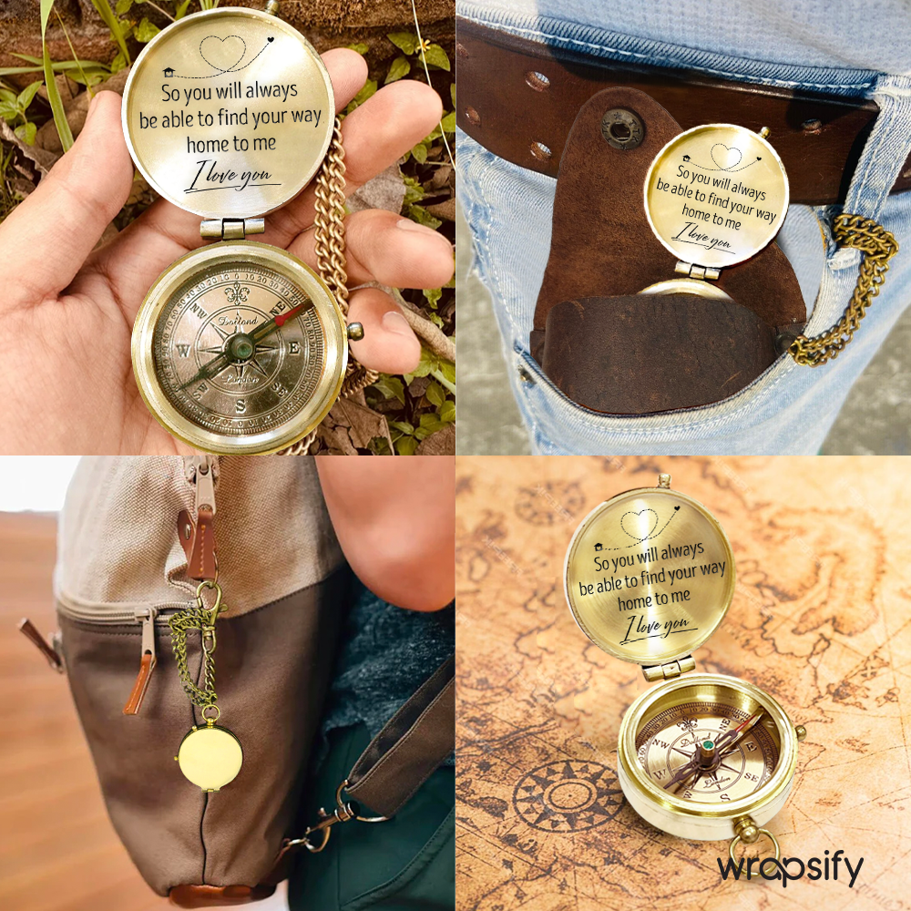 Let Me Be Your True North - Loving Personalized Compass for Your Soulmate - Gpb14002