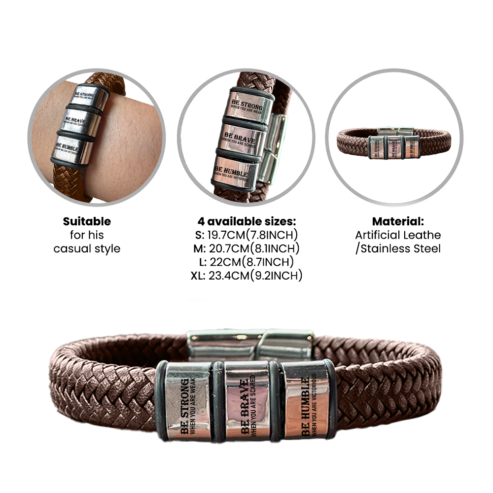 Personalized Leather Bracelet - Soccer - To My Son - You Can't Withstand The Storm - Gbzl16049
