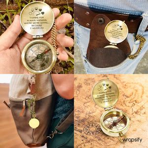 Engraved Compass - Family - To My Love - Thanks For Always Knowing Where We're Going - Gpb26221