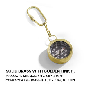 Personalized Brass Compass Keychain - Family - To My Girlfriend - You Are My Compass When I'm Lost - Gkqj13002