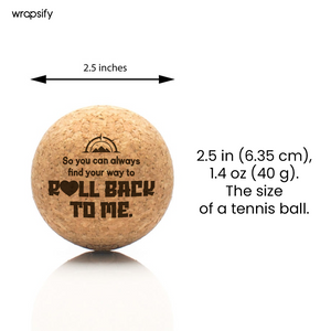 Cork Massage Ball - Hiking Couple - Portable Self-Care Tool - Gaka26001