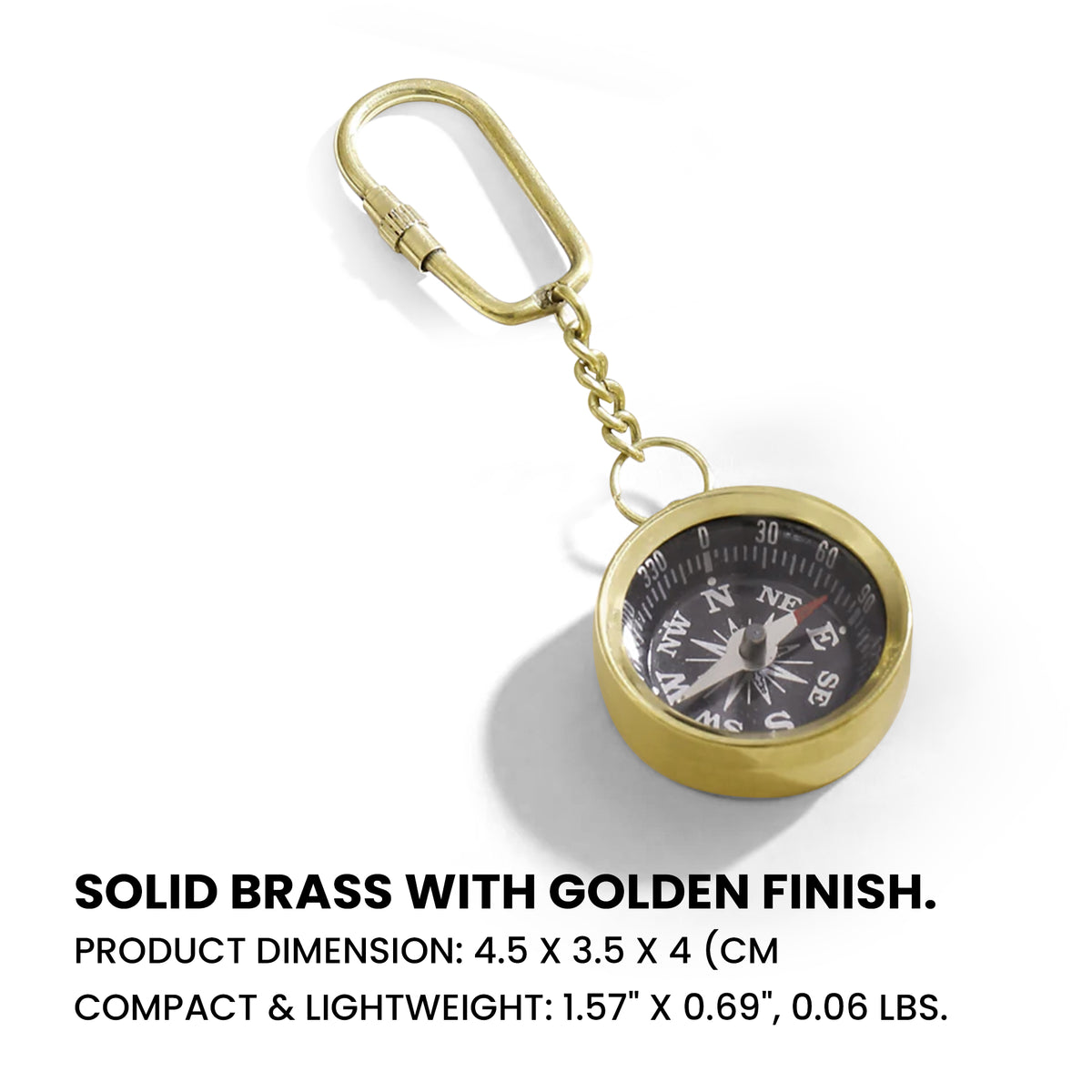 Personalized Brass Compass Keychain - Family - To My Wife - I Wish I Could Give You The World - Gkqj15001