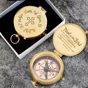 Engraved Compass - God - To Lover - Trust In The Lord - Gpb26231