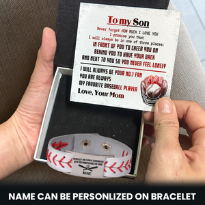 Personalized Baseball Bracelet - Baseball - To My Son - From Mom - How Much I Love You - Gbzj16011