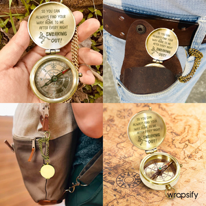 Pointing the Way (Even if We're Lost) - Engraved Compass to Guide & Giggle For Your Teen - Gpb16064