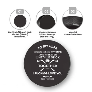 Personalized Hockey Puck - Hockey - To My Wife - Congrats On Being My Wife - Gai15018