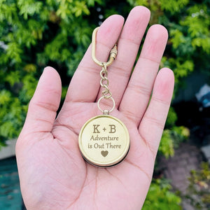 Personalized Brass Compass Keychain - Family - To My Boyfriend - I Wish I Could Give You The World - Gkqj12001