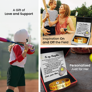 Personalized Softball Bracelet - Softball - To My Daughter - From Mom - Your No.1 Fan - Gbzk17001