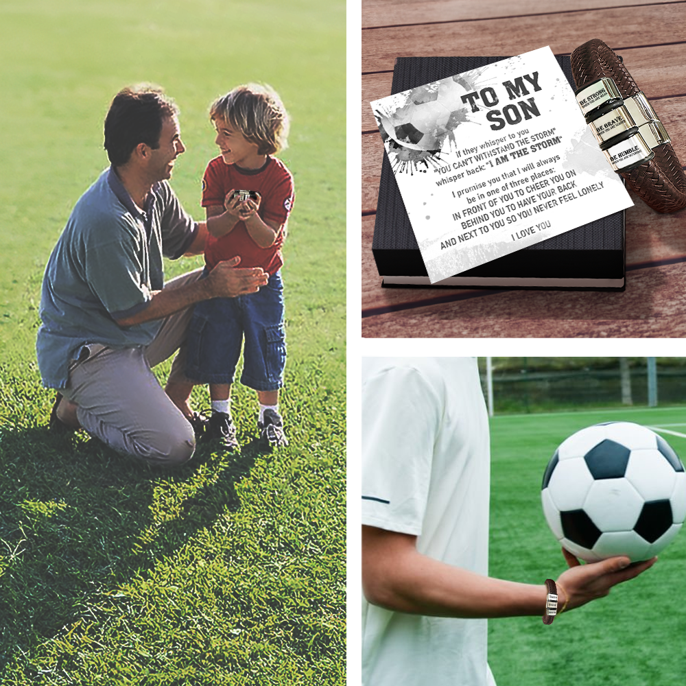 Personalized Leather Bracelet - Soccer - To My Son - You Can't Withstand The Storm - Gbzl16049