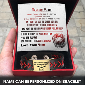 Personalized Baseball Bracelet - Baseball - To My Son - From Mom - How Much I Love You - Gbzj16011