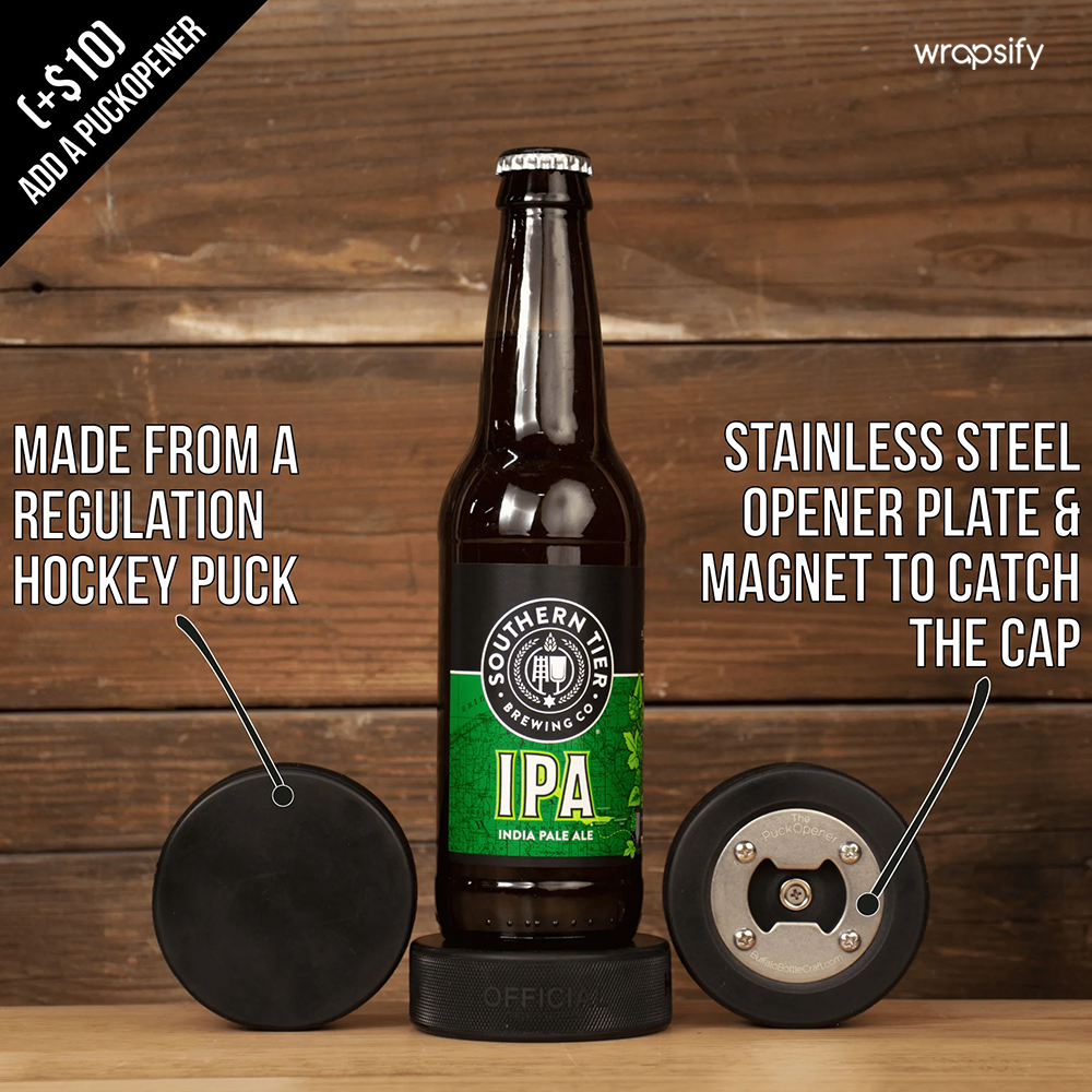 Hockey Can Cooler - Made from Real Pucks -  For Hockey Fan - Gawd