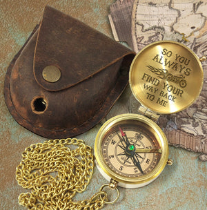 Personalized Engraved Compass - Biker - To My Man - So You Always Find Your Way Back To Me - Gpb26001