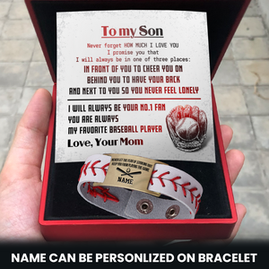 Personalized Baseball Bracelet - Baseball - To My Son - From Mom - How Much I Love You - Gbzj16011