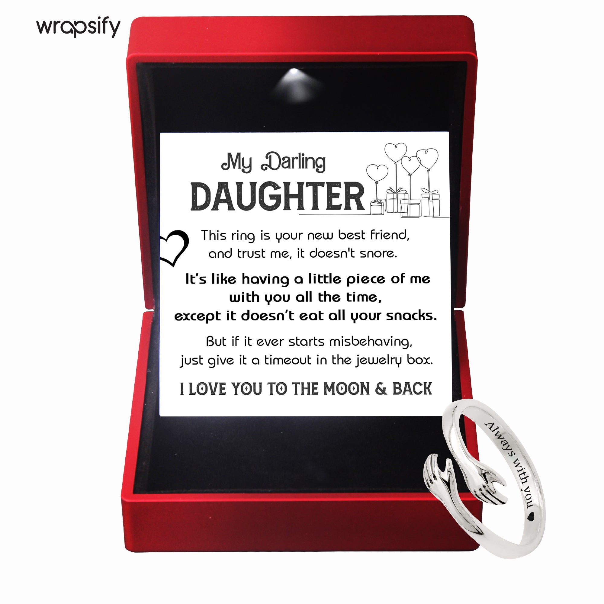 Hug Ring - Family - To My Daughter - It's Like Having A Little