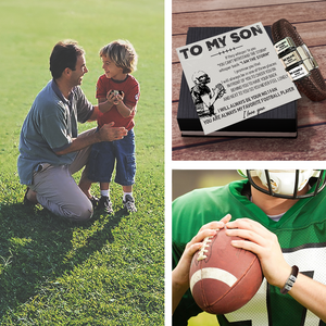 Personalized Leather Bracelet - American Football - To My Son - Gbzl16007