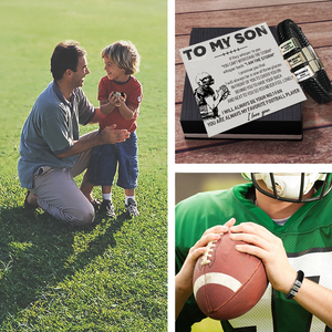 Personalized Leather Bracelet - American Football - To My Son - Gbzl16007