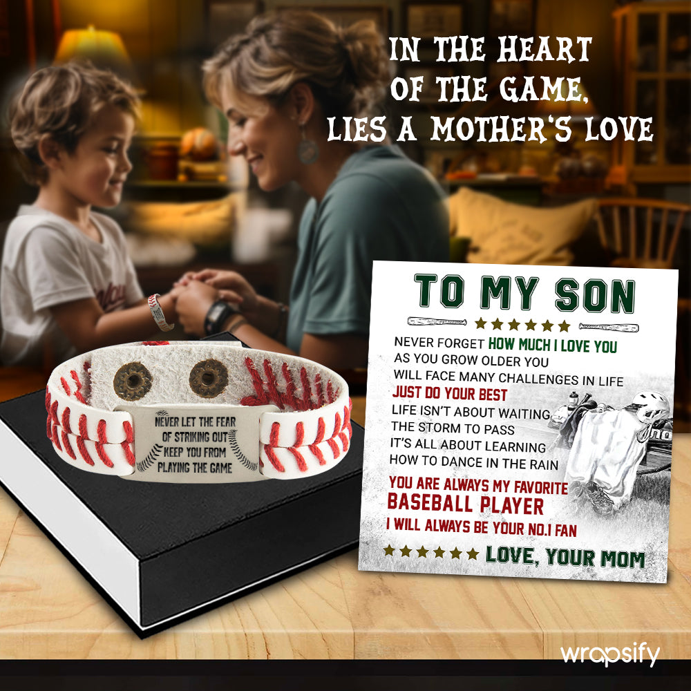 Baseball Bracelet - Baseball - To My Son - From Mom - Just Do Your Best - Gbzj16031