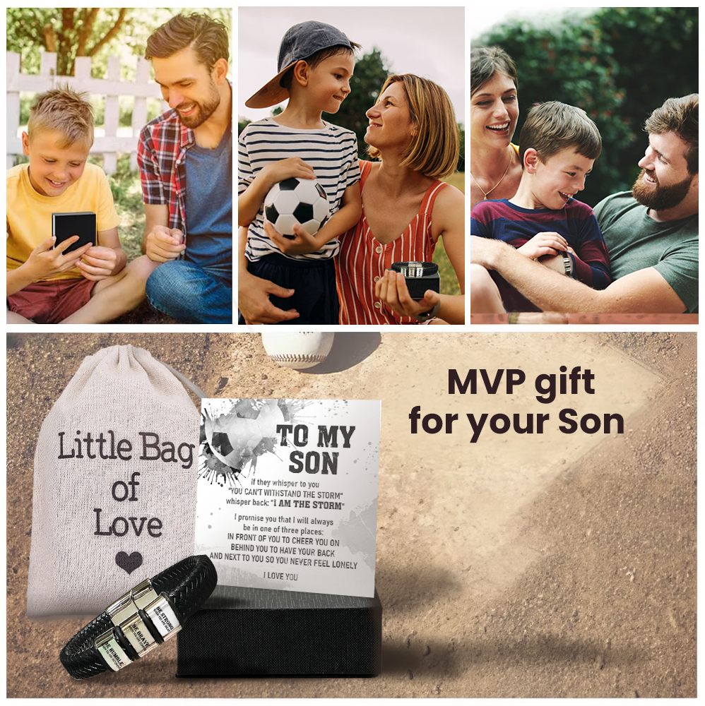 Personalized Leather Bracelet - Soccer - To My Son - You Can't Withstand The Storm - Gbzl16049