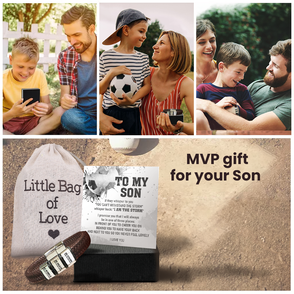 Personalized Leather Bracelet - Soccer - To My Son - You Can't Withstand The Storm - Gbzl16049