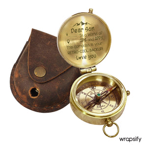 Pointing the Way (Even if We're Lost) - Engraved Compass to Guide & Giggle For Your Teen - Gpb16067