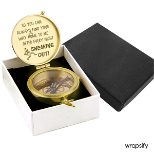 Pointing the Way (Even if We're Lost) - Engraved Compass to Guide & Giggle For Your Teen - Gpb16064