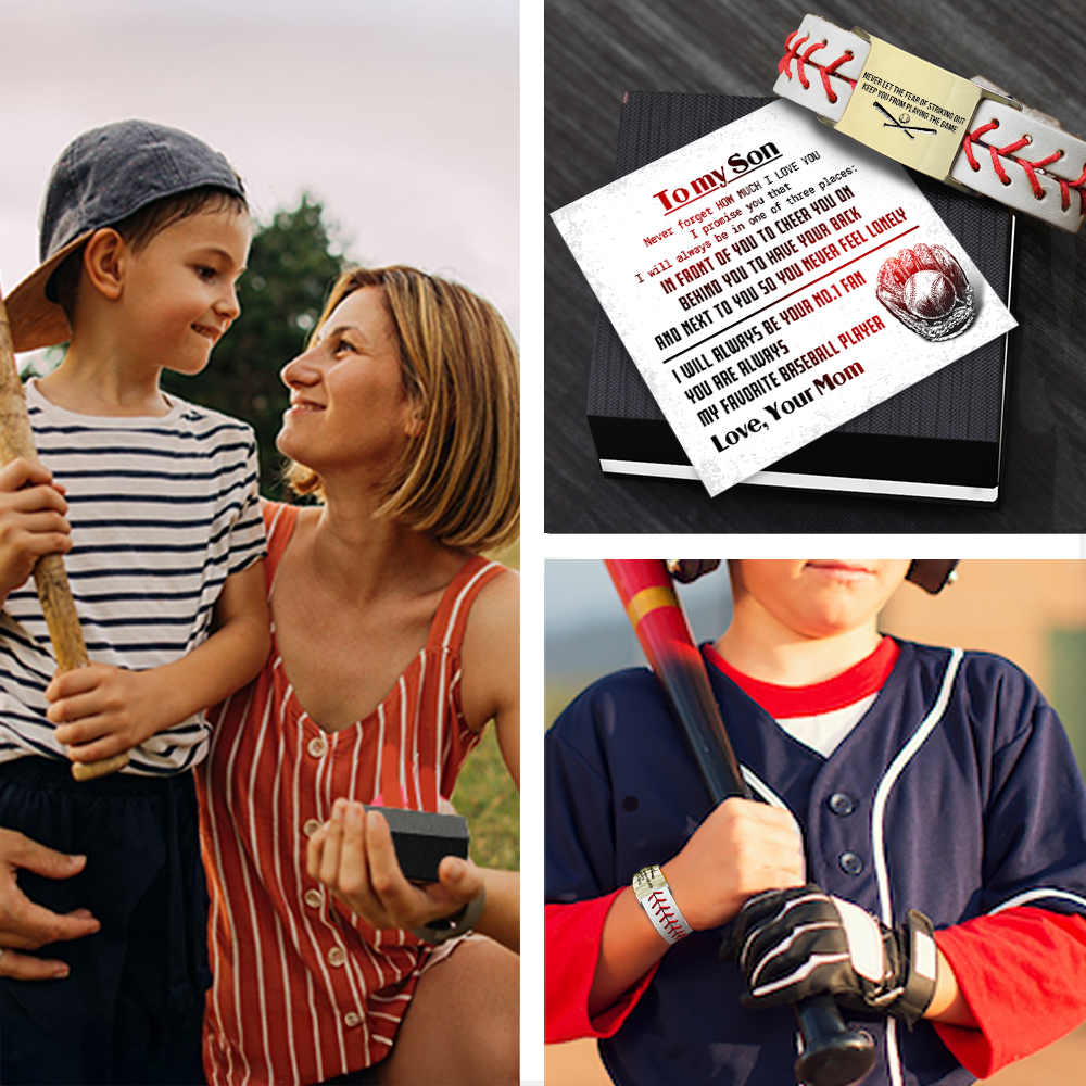 Personalized Baseball Bracelet - Baseball - To My Son - From Mom - How Much I Love You - Gbzj16011