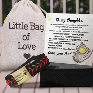 Personalized Softball Bracelet - Softball - To My Daughter - From Dad - My Favorite Softball Player - Gbzk17002