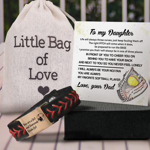 Personalized Softball Bracelet - Softball - To My Daughter - From Dad - My Favorite Softball Player - Gbzk17002