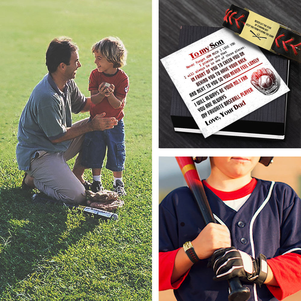 Personalized Baseball Bracelet For Son From Dad - Gbzj16002