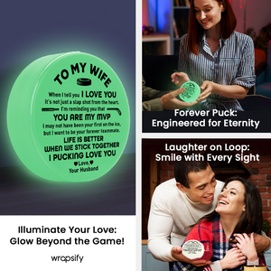 Glowing Puck - Hockey - To My Wife - You Are My MVP - Gaw15002