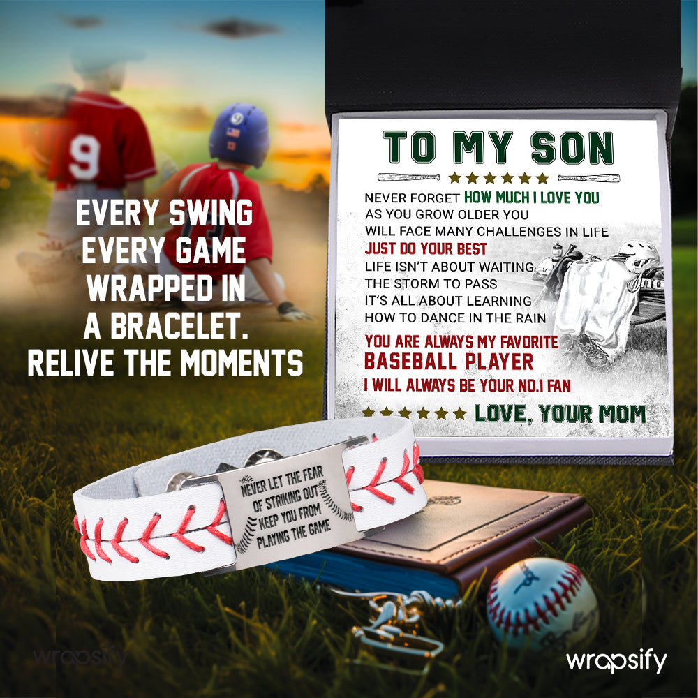Baseball Bracelet - Baseball - To My Son - From Mom - Just Do Your Best - Gbzj16031