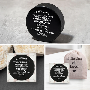 Personalized Hockey Puck - Hockey - To My Wife - Congrats On Being My Wife - Gai15018