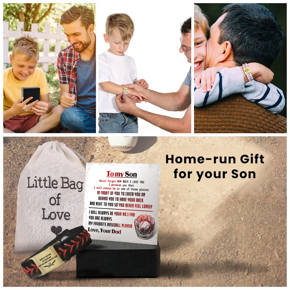 Personalized Baseball Bracelet For Son From Dad - Gbzj16002