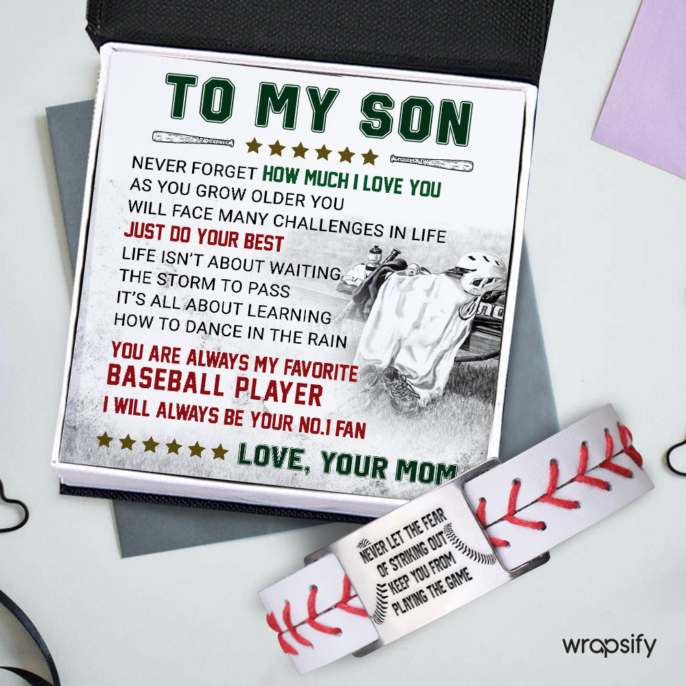 Baseball Bracelet - Baseball - To My Son - From Mom - Just Do Your Best - Gbzj16031