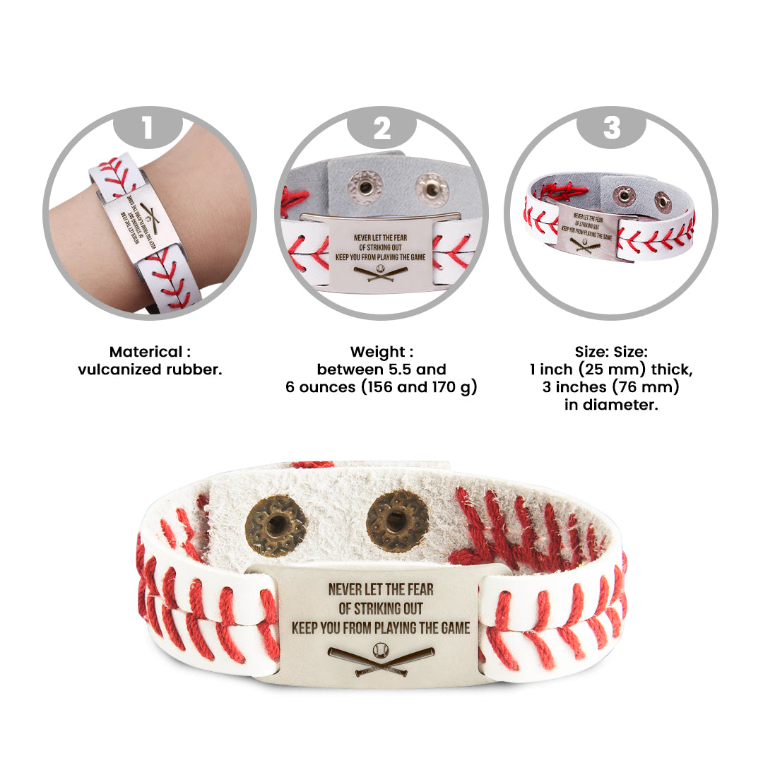 Personalized Baseball Bracelet - Baseball - To My Son - From Dad - How Much I Love You - Gbzj16010