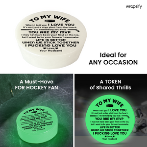 Glowing Puck - Hockey - To My Wife - You Are My MVP - Gaw15002