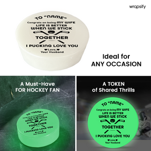 Personalized Hockey Puck - Hockey - To My Wife - Congrats On Being My Wife - Gai15018