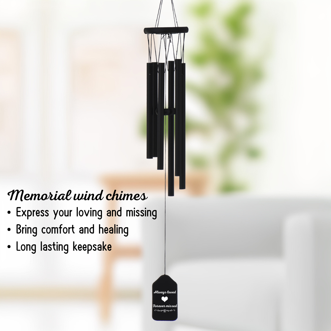 Personalized Memorial Wind Chime - Always Loved and Forever Missed - Glcg34002