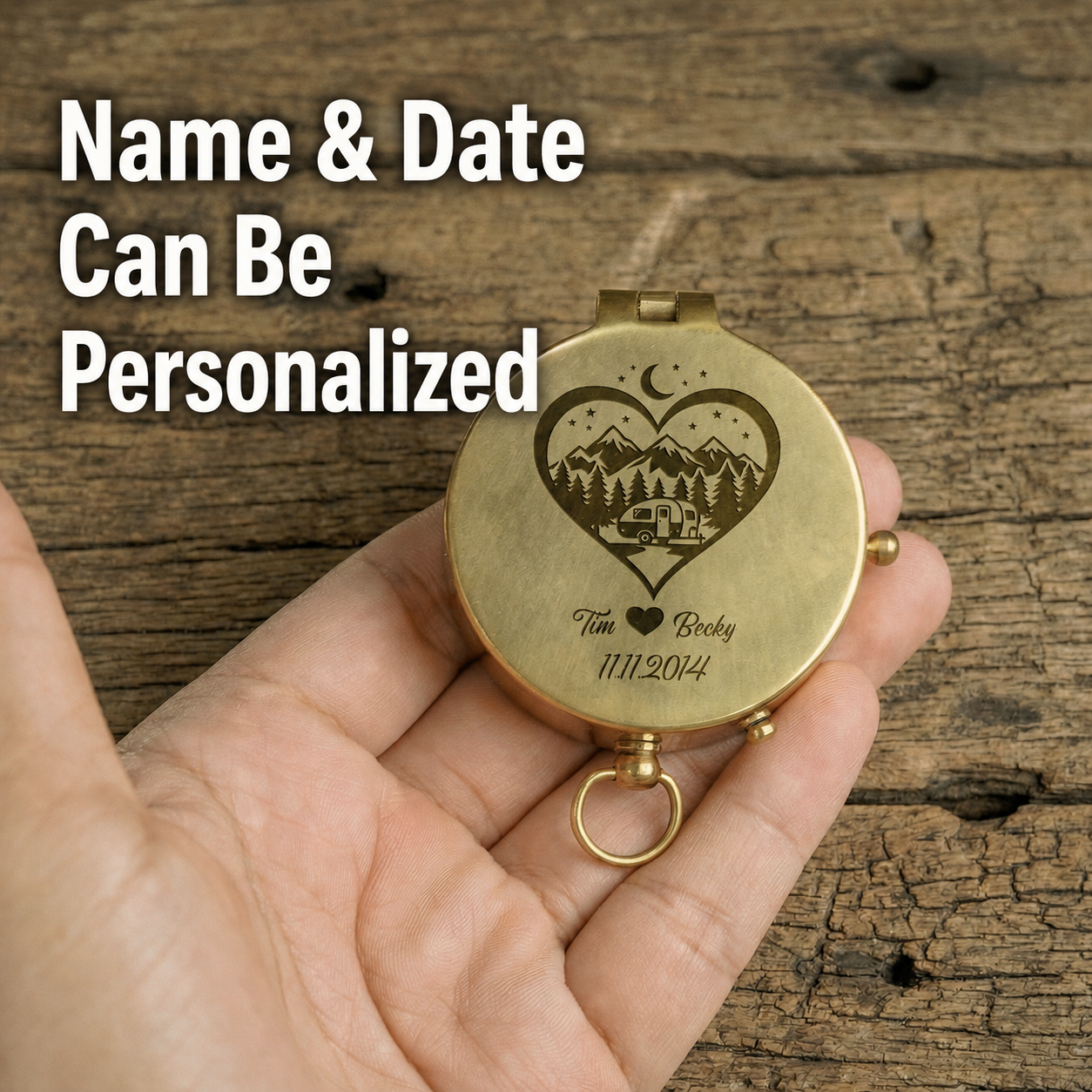 Personalized Engraved Compass - Camping - To Him - You Meet Someone Who Changes Everything - Gpb26292