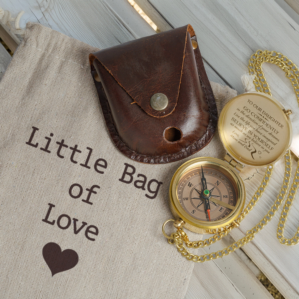 Personalized Engraved Compass - Family - To Our Daughter - Believe In Yourself - Gpb17008