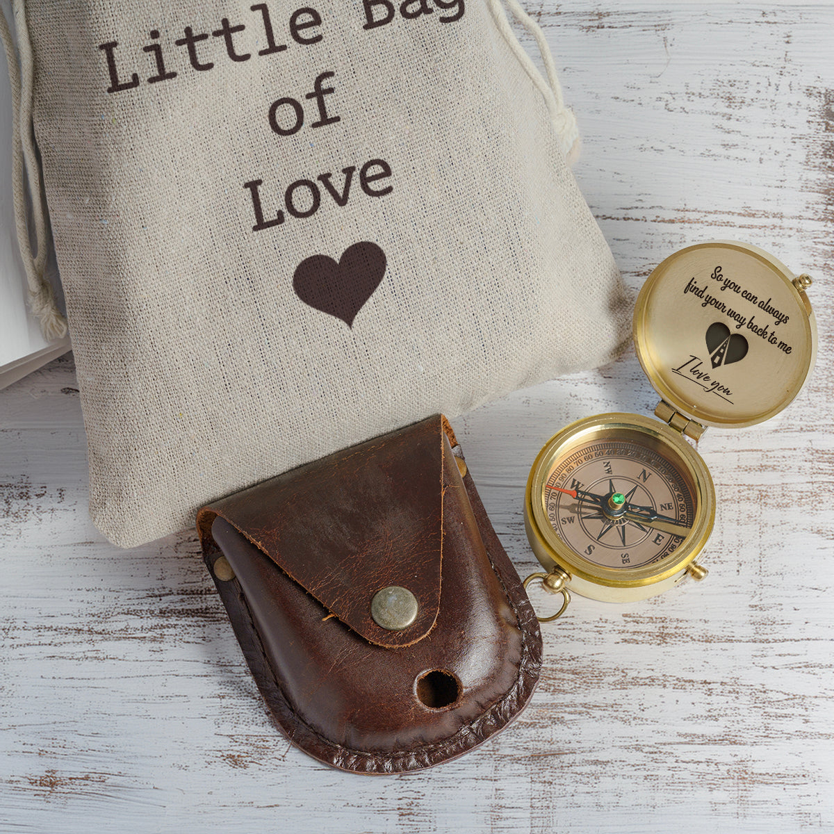 Personalized Compass Gift - So When You're Not Around To Say 'I Love You' This Compass Says It For You - Gpb14001