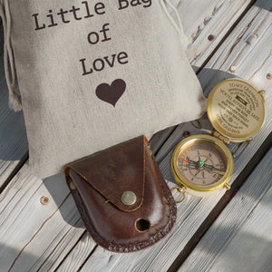 Personalized Engraved Compass - Family - To My Grandson - From Grandma - I Pray You'll Always Be Safe - Gpb22006