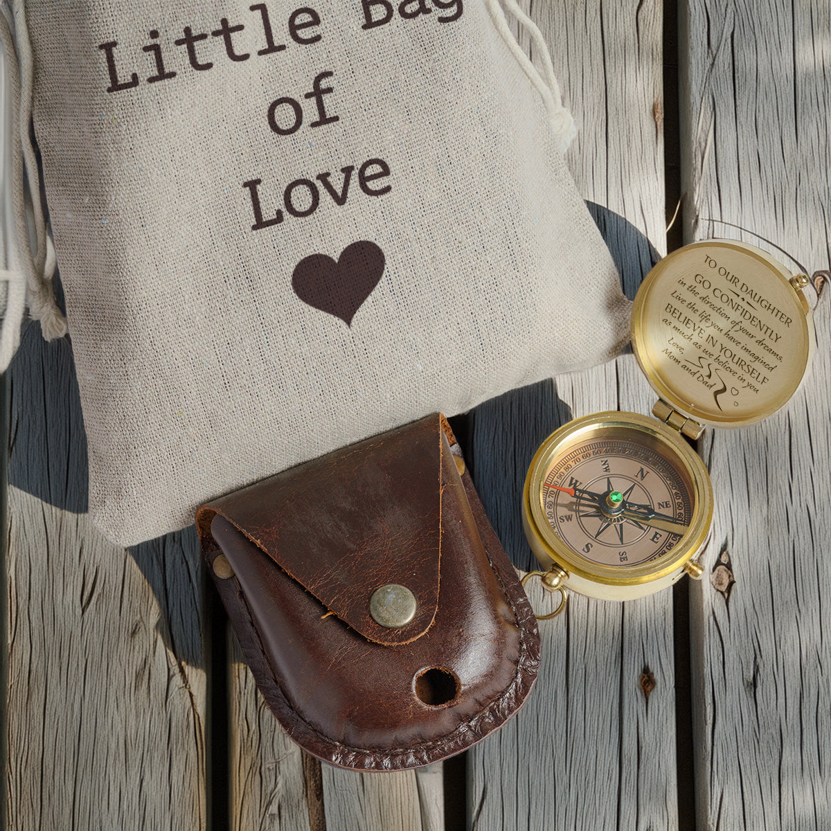 Personalized Engraved Compass - Family - To Our Daughter - Believe In Yourself - Gpb17008