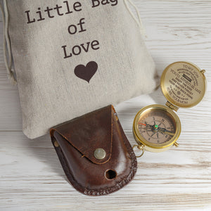 Personalized Engraved Compass - To My Son, I Pray You'll Always Be Safe - Love, Your Mom - Gpb16002