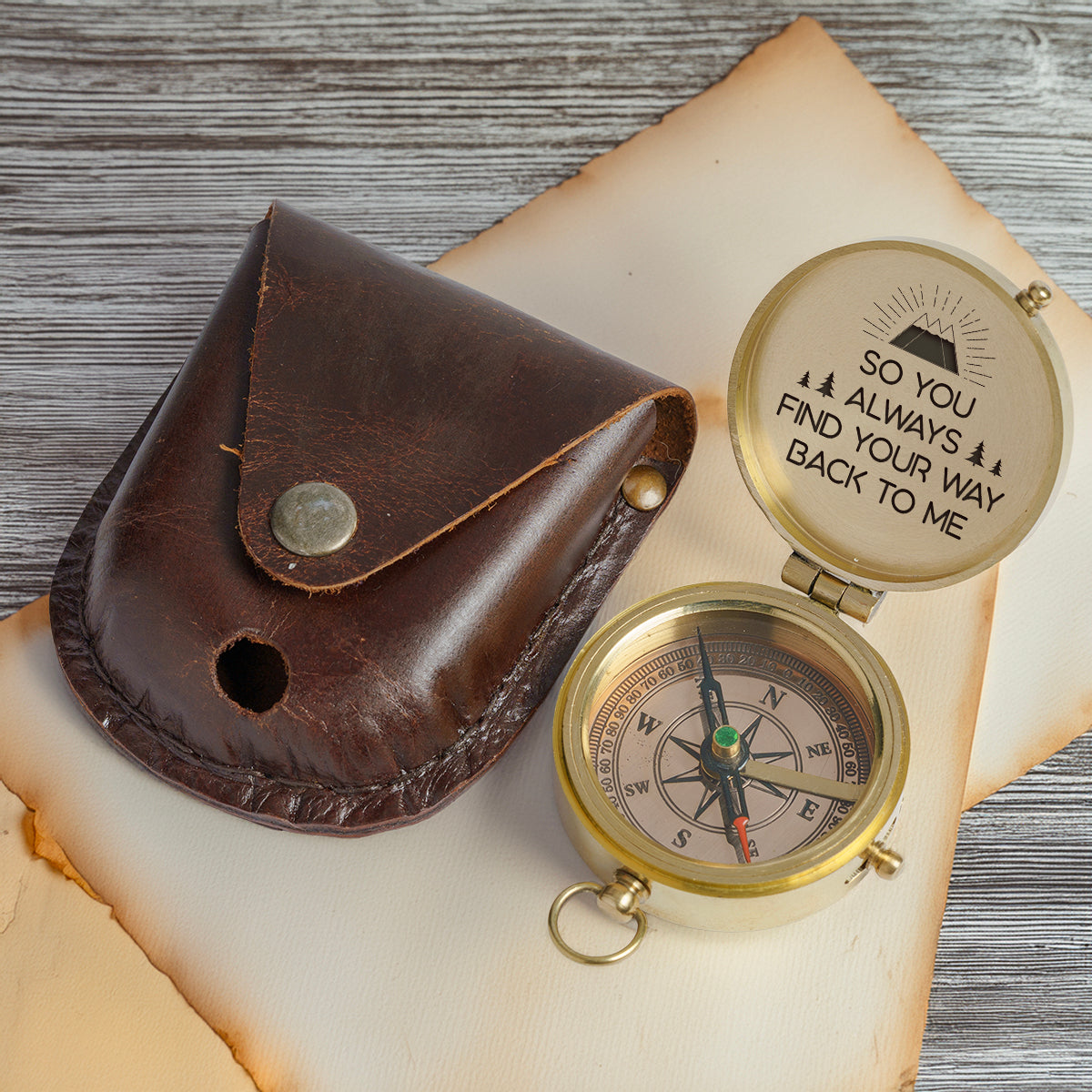 Personalized Compass Gift - So Even From Miles Away, Your Love Still Guides Them Home - Gpb26045